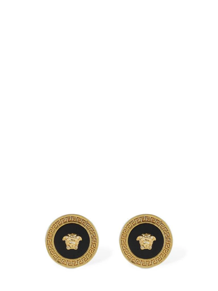 Versace Greek Motif & Medusa Stud Earrings 1
