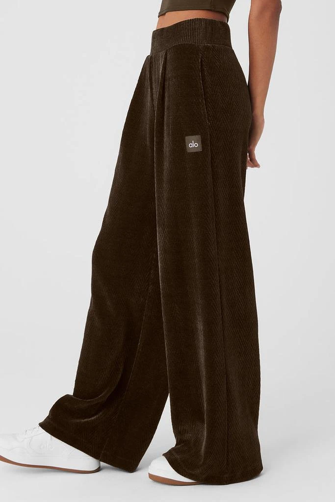 Alo High-Waist Cozy Day Wide Leg Pant - Espresso 5