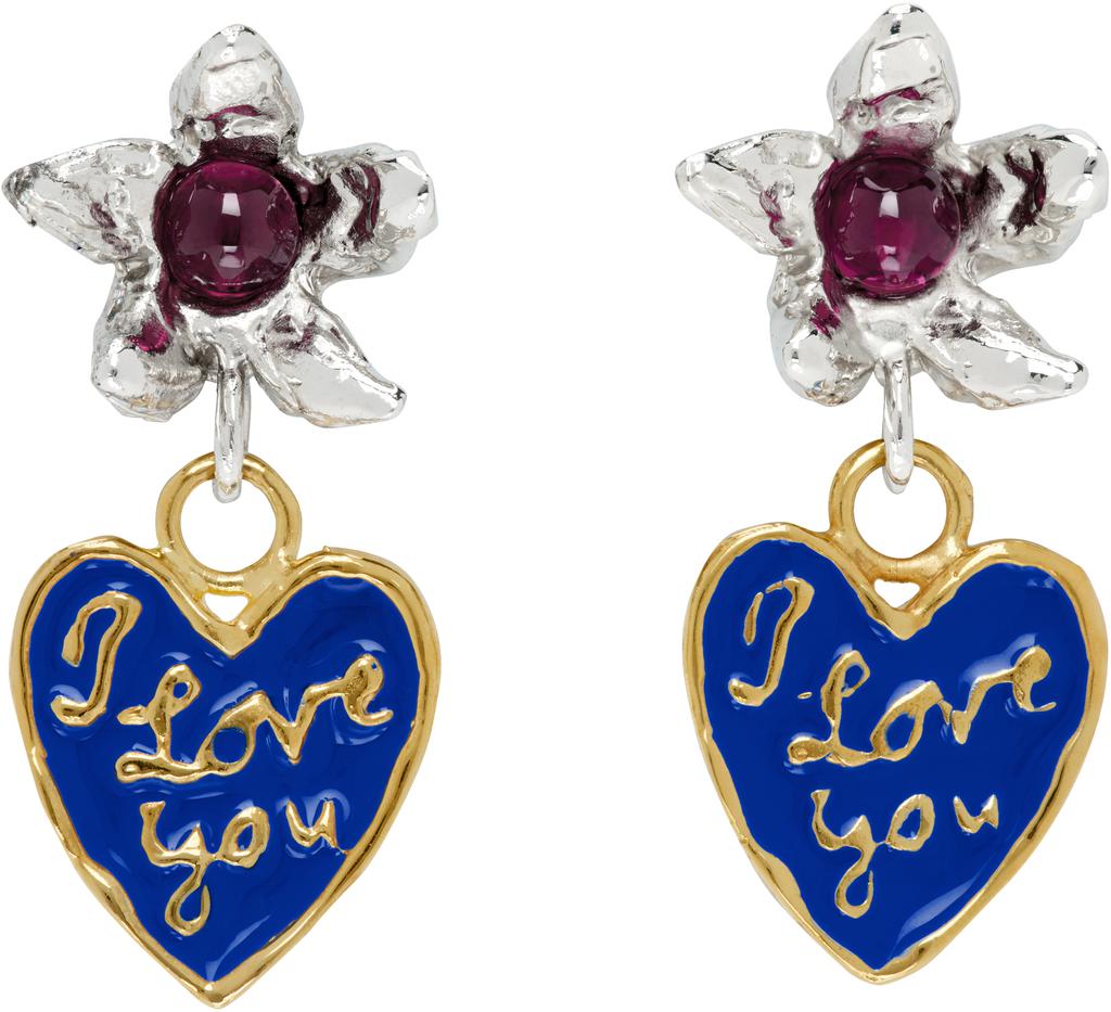 CHOPOVA LOWENA Silver Lovers Drop Earrings
