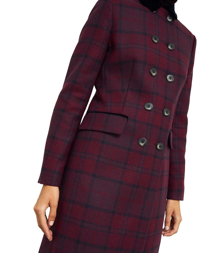 HOBBS LONDON Patricia Plaid Double Breasted Coat 5