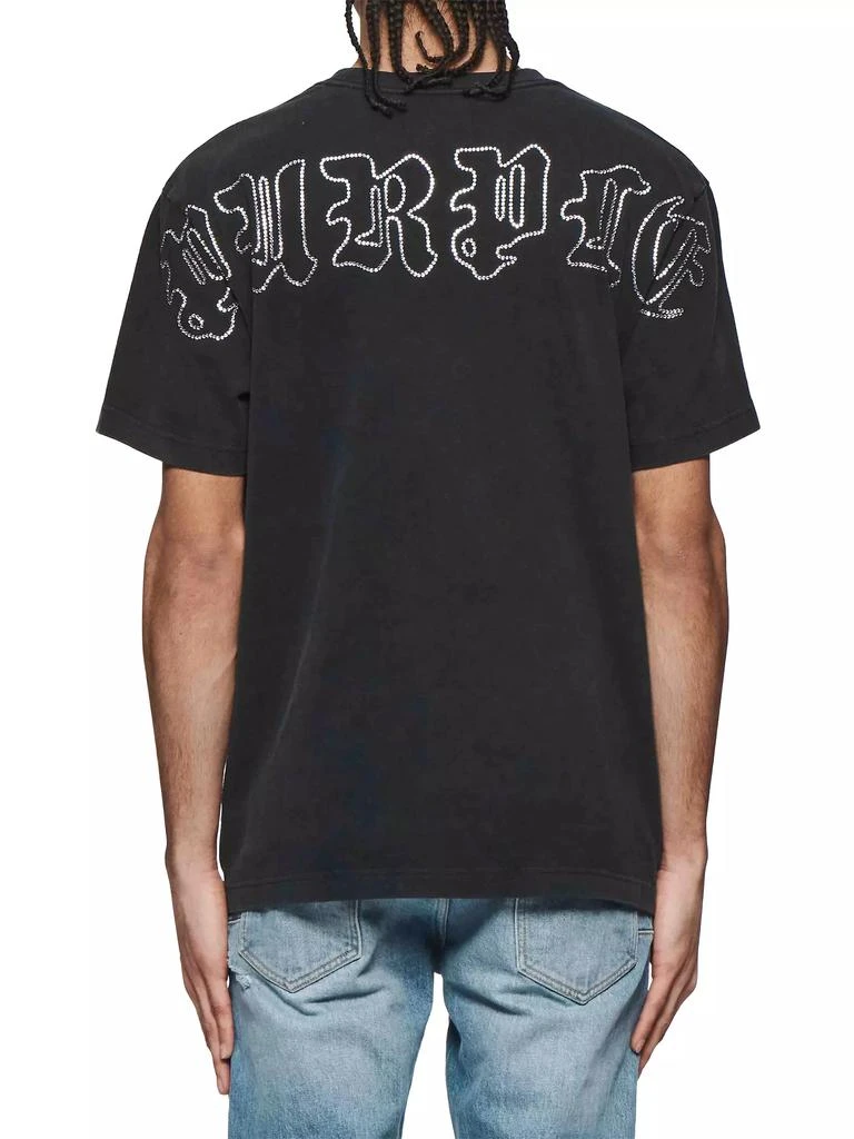 Purple Brand Gothic Crystal-Embellished Logo Cotton T-Shirt 2