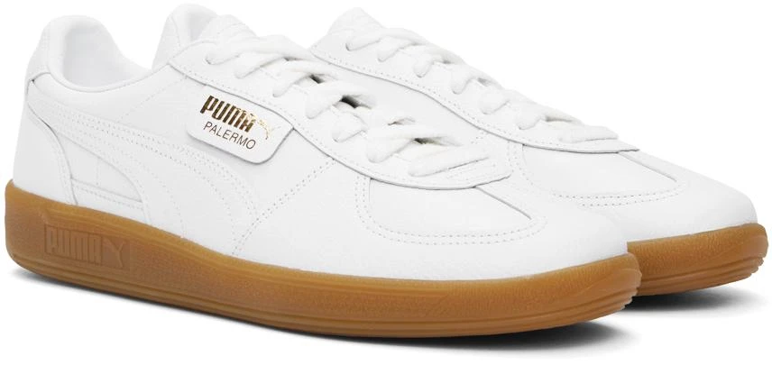 Puma White Palermo Premium Sneakers 4