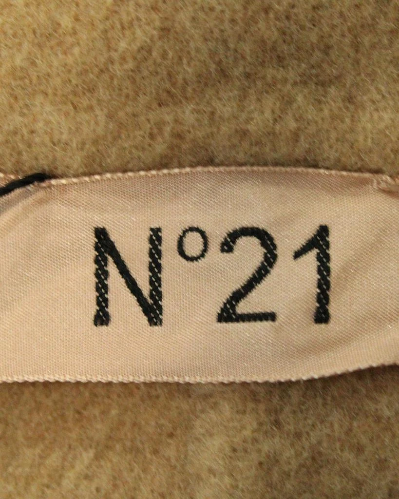 N°21 N.21 Belted Trench Coat in Beige Wool 4