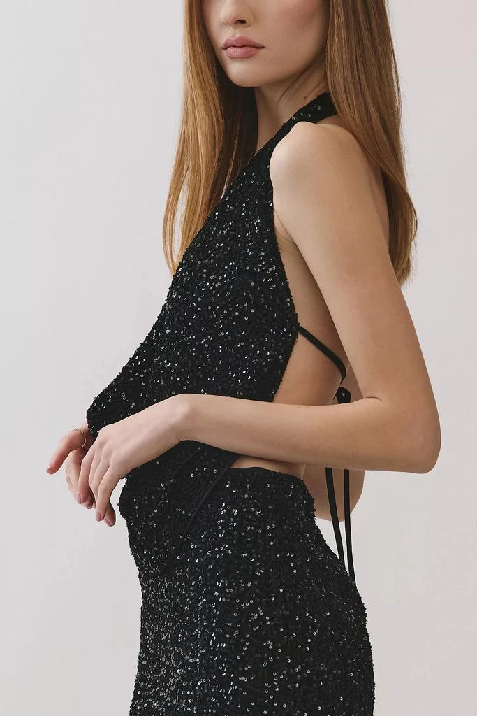 Personal Code Personal Code Darlin Sequin Cowl Halter Tie Top 4