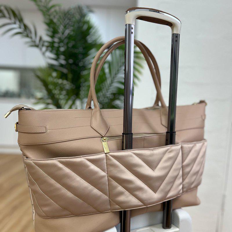 Belle & Bloom Meet Me In Paris Weekender Bag- Natural