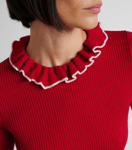 Valentino Ruffled virgin wool sweater 4