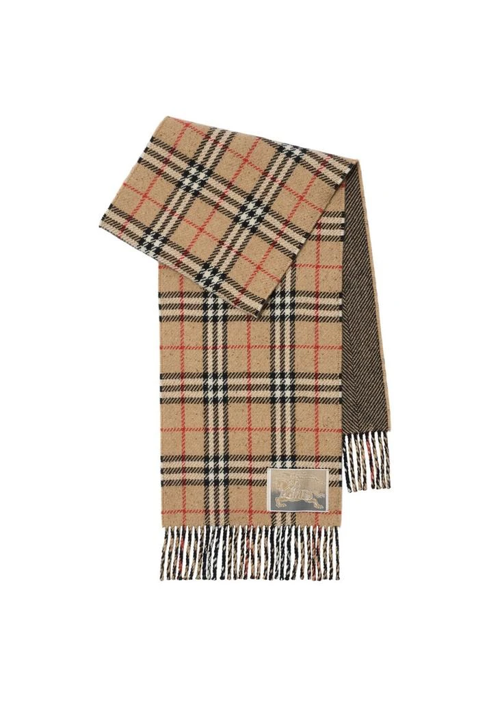 Burberry Reversible check cashmere wool scarf 6