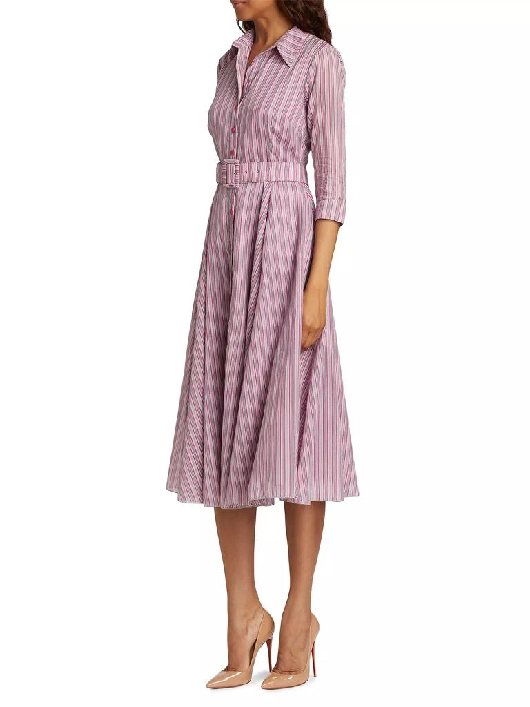 SAMANTHA SUNG Aster Napoli Stripe Cotton Shirtdress 4
