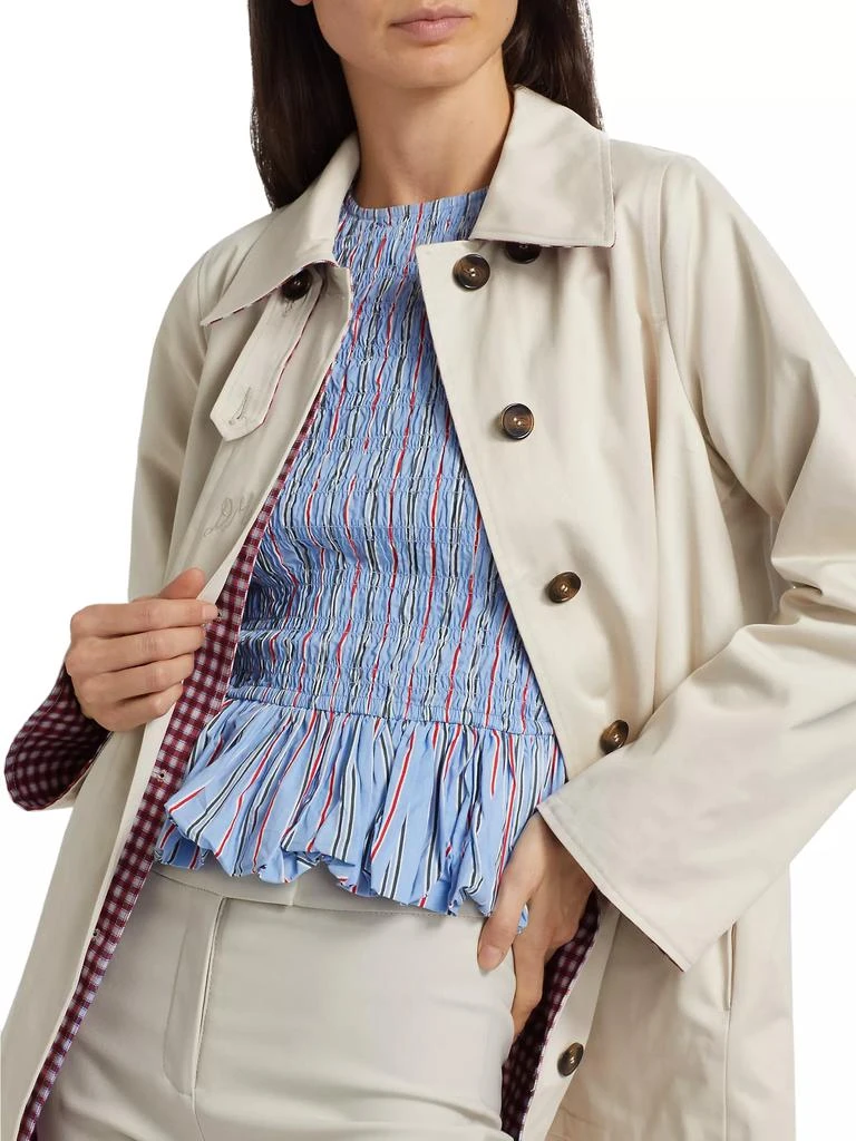 Damson Madder Mercedes Bow Reversible Trench 8