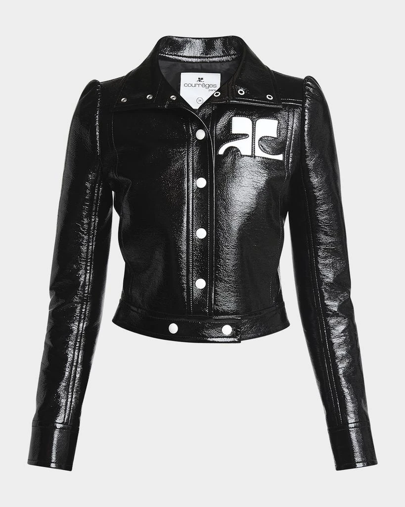 Courrèges Textured Vinyl Crop Jacket 1