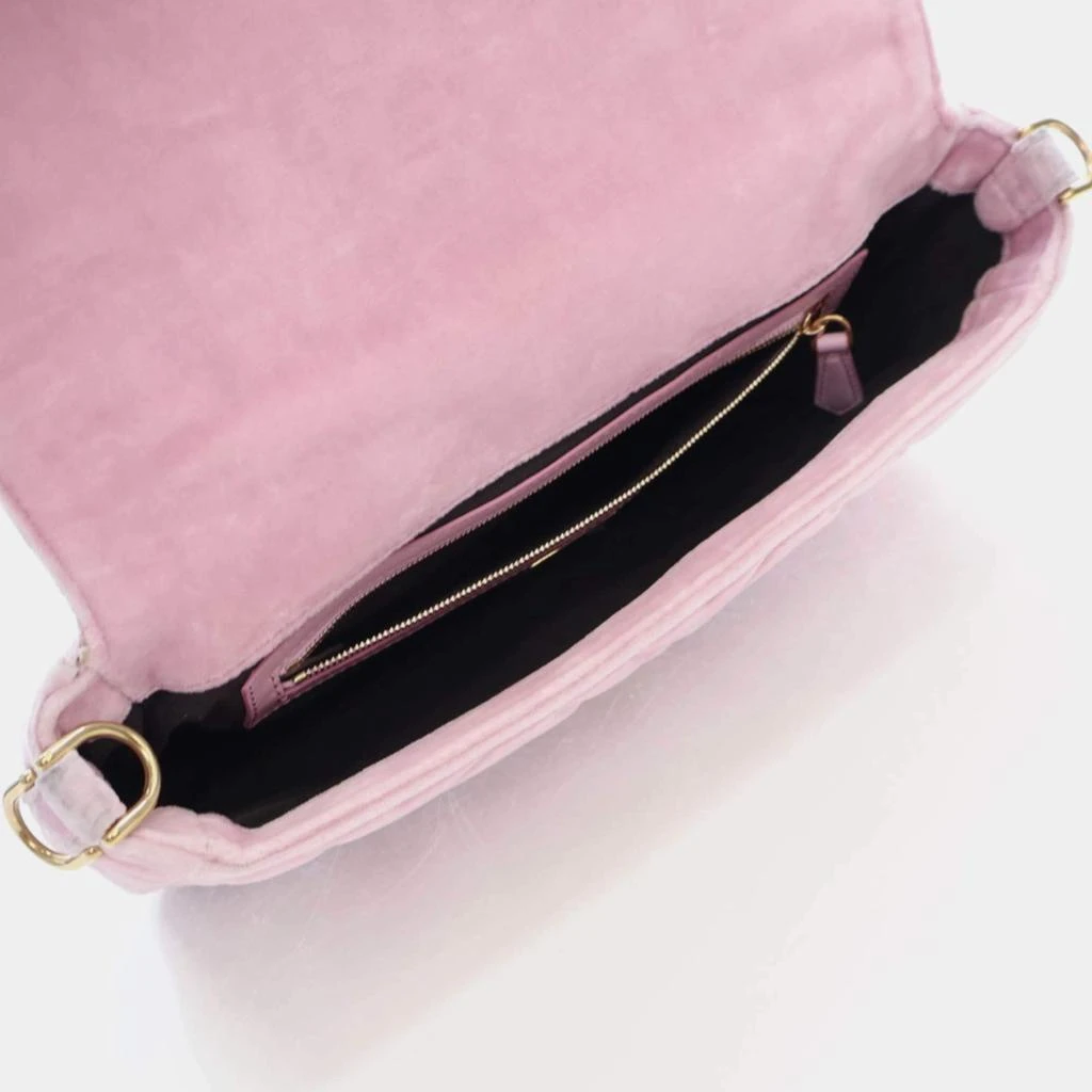 Fendi Fendi Rosa Confetti Velvet FF Embossed Baguette Shoulder Bags 7