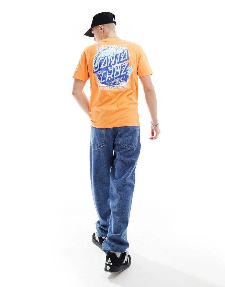 Santa Cruz Santa Cruz breaker dot t-shirt in orange 1