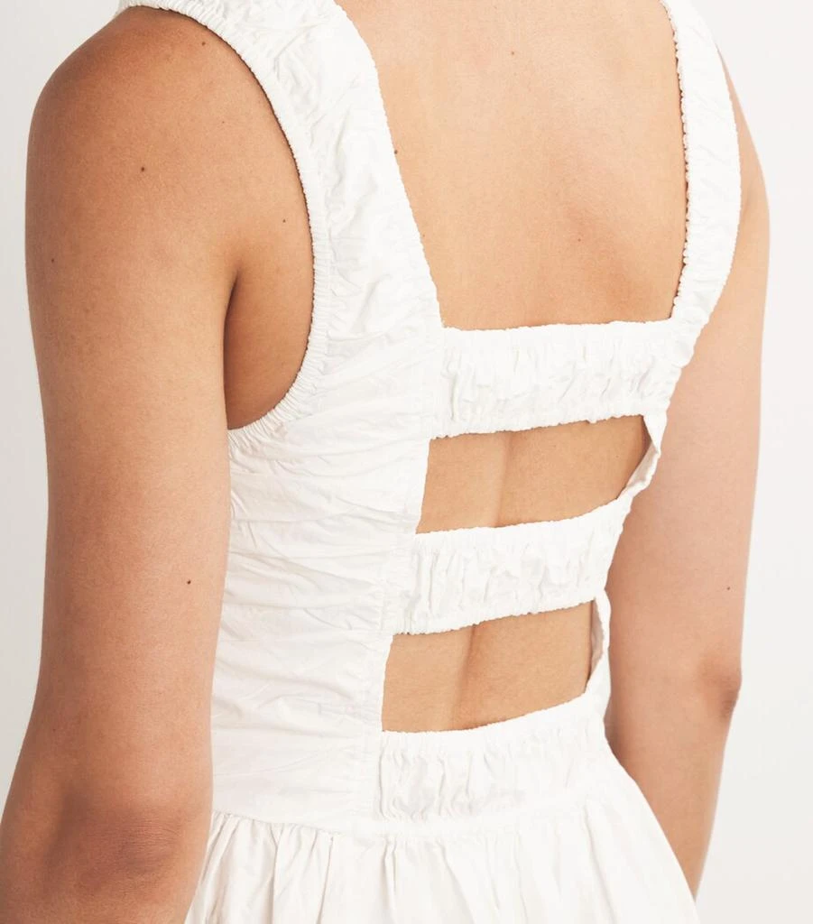 Ganni Cotton Ruched-Bodice Dress 4