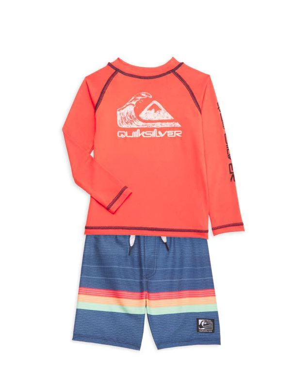 Quiksilver Little Boy's 2-Piece Rashguard & Shorts Set 1