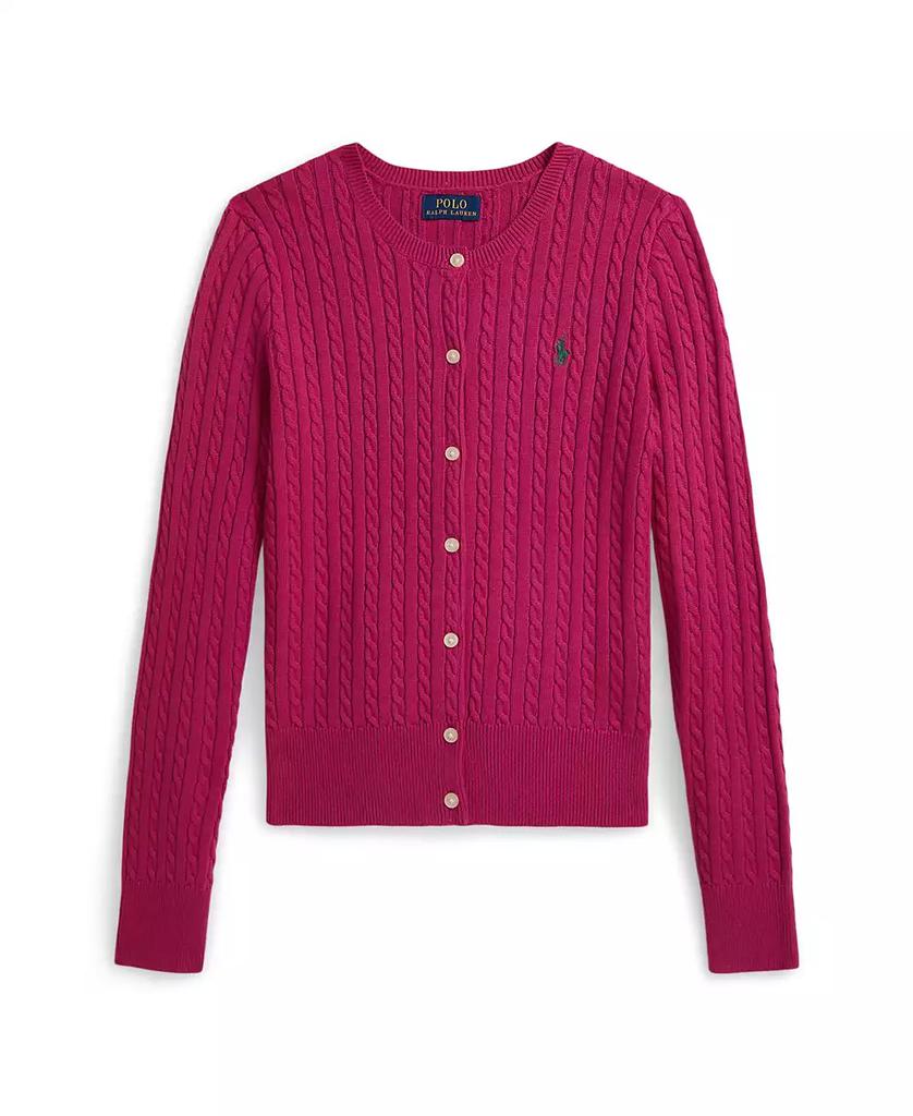Ralph Lauren Girls 7-16 Mini-Cable Cotton Cardigan