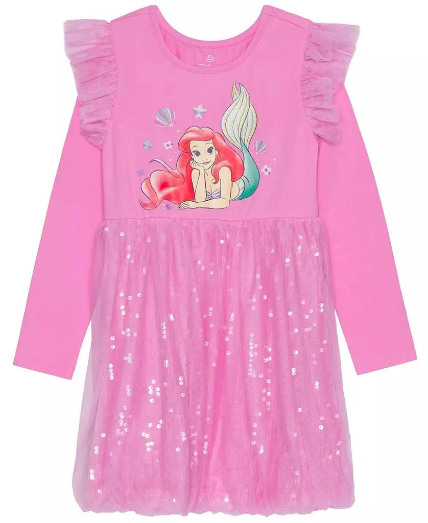 Disney Toddler & Little Girls Ariel Smile Long-Sleeve Dress 1