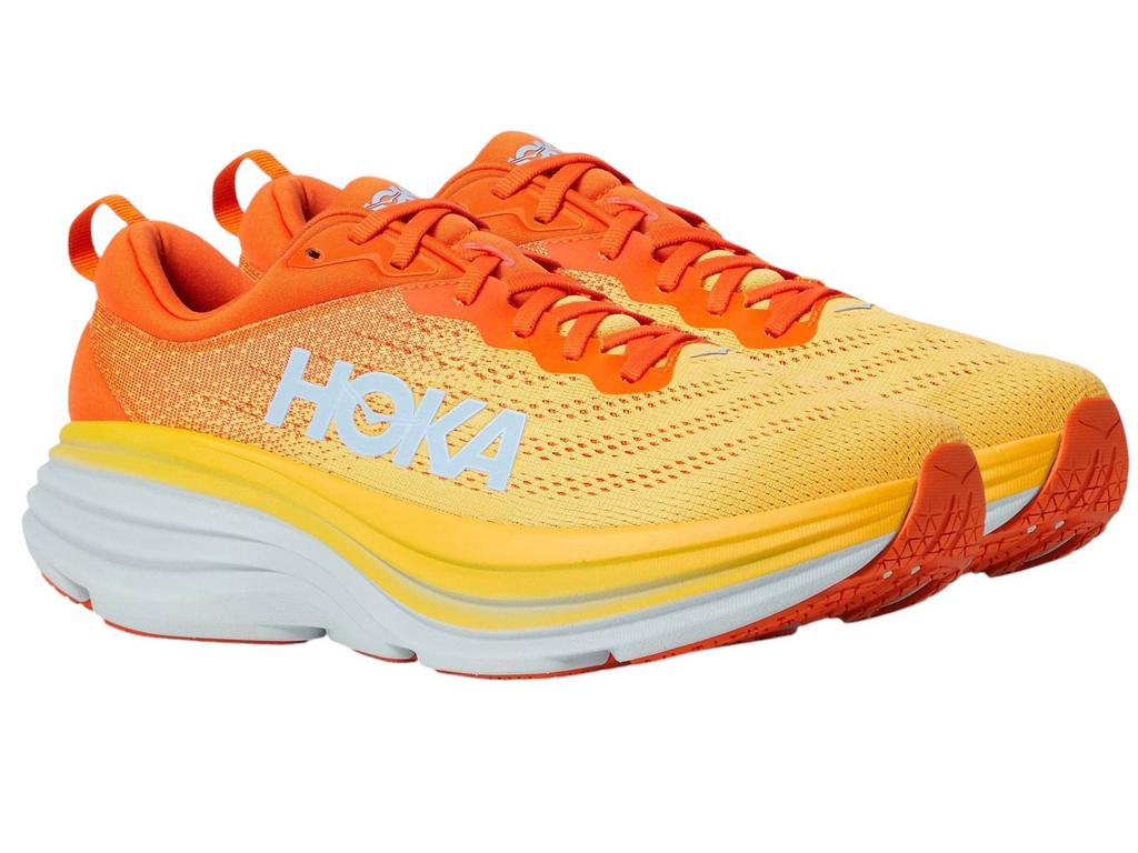 Hoka One One Men's Bondi 8 Shoes In Pbay Puffin's Bill/amber Yellow