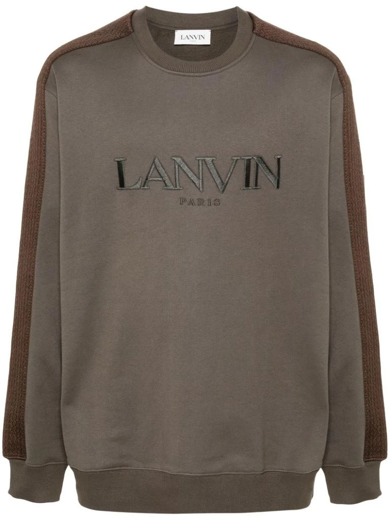 Lanvin Dark Olive Green Cotton Jersey Sweatshirt