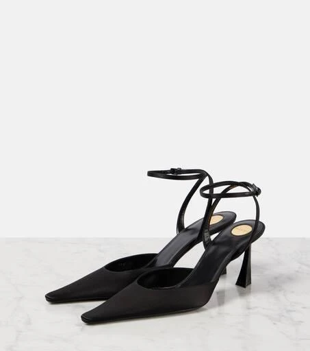 Yves Saint Laurent Aimée 75 satin slingback pumps 4