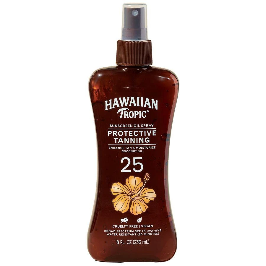 Hawaiian Tropic Protective Tanning Oil Spray Sunscreen SPF 25 1
