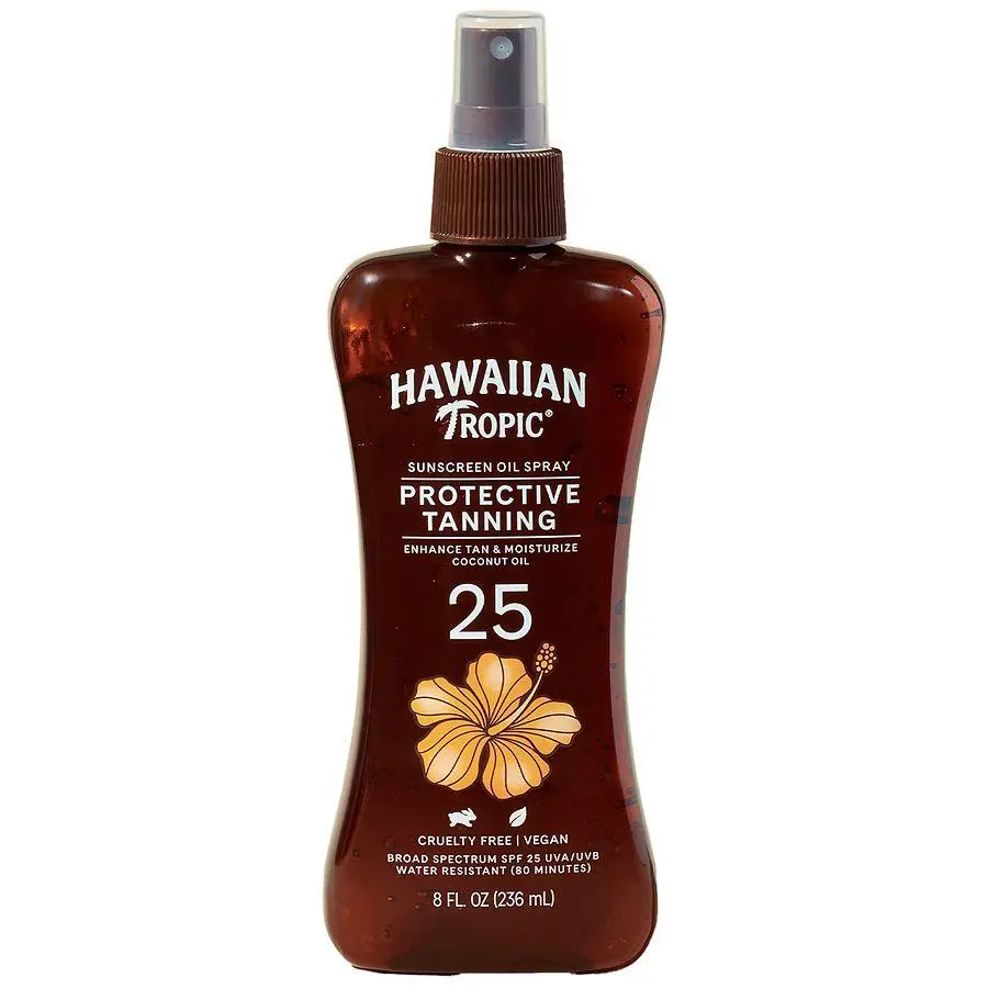 Hawaiian Tropic Protective Tanning Oil Spray Sunscreen SPF 25