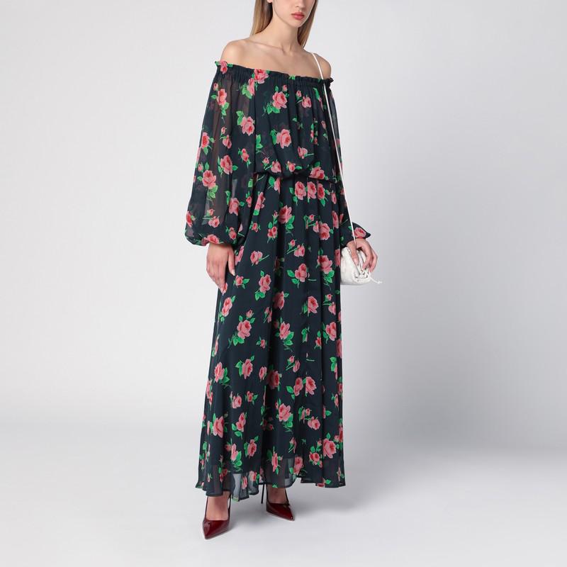 ROTATE Birger Christensen Dress with floral pattern in recycled polyester