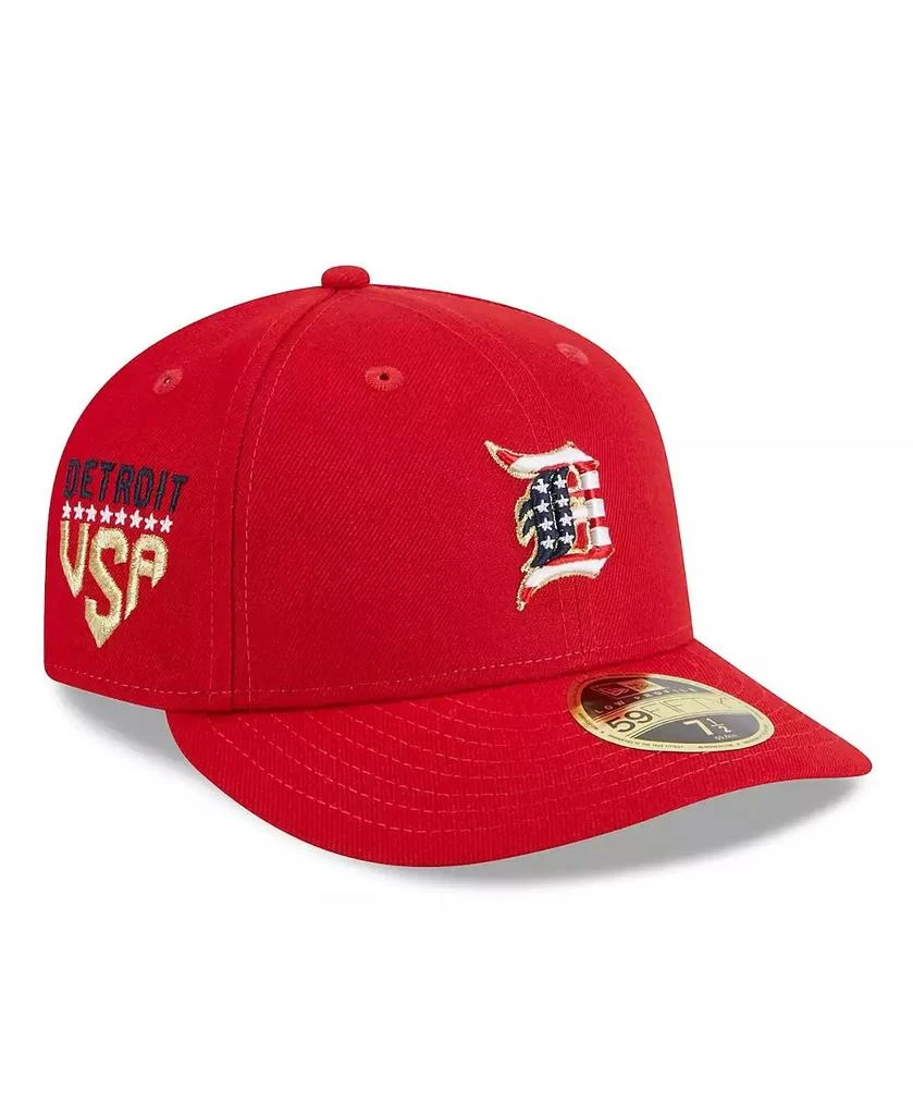 New Era Men's Red Detroit Tigers 2023 Fourth of July Low Profile 59FIFTY Fitted Hat 1
