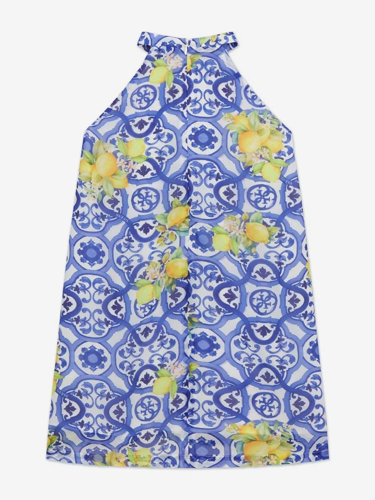 GUESS Guess Girls Amalfi Coast Chiffon Dress in Blue 2
