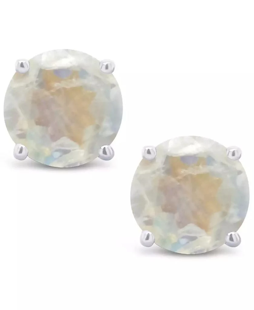 Macy's Moonstone (1-1/10 ct. t.w.) Stud Earrings in 14K White or Yellow Gold 3