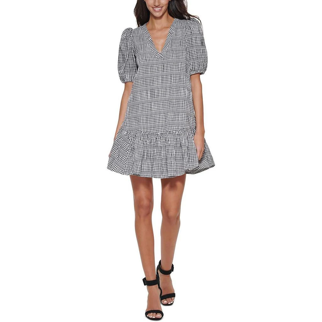 Calvin Klein Womens Gingham Knee-Length Shift Dress 3