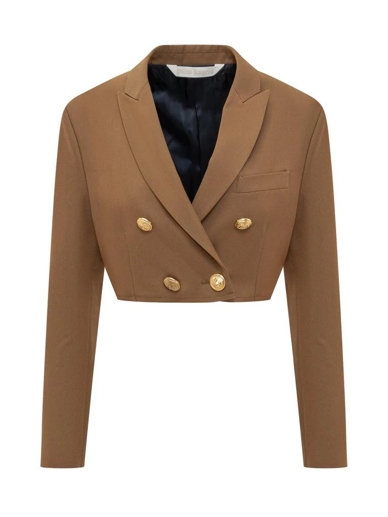 Palm Angels Palm Angels Raw-Cut Hem Cropped Jacket 1