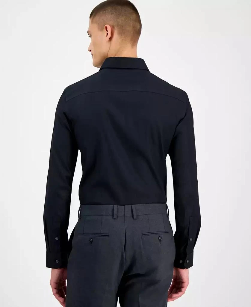 Men's Slim-Fit Herringbone Dress Shirt, Exclusively at Macy's - Night Owl - 17-17 1/2 36-37 Men's Slim-Fit Herringbone Dress Shirt, Exclusively at Macy's - Night Owl - 17-17 1/2 36-37