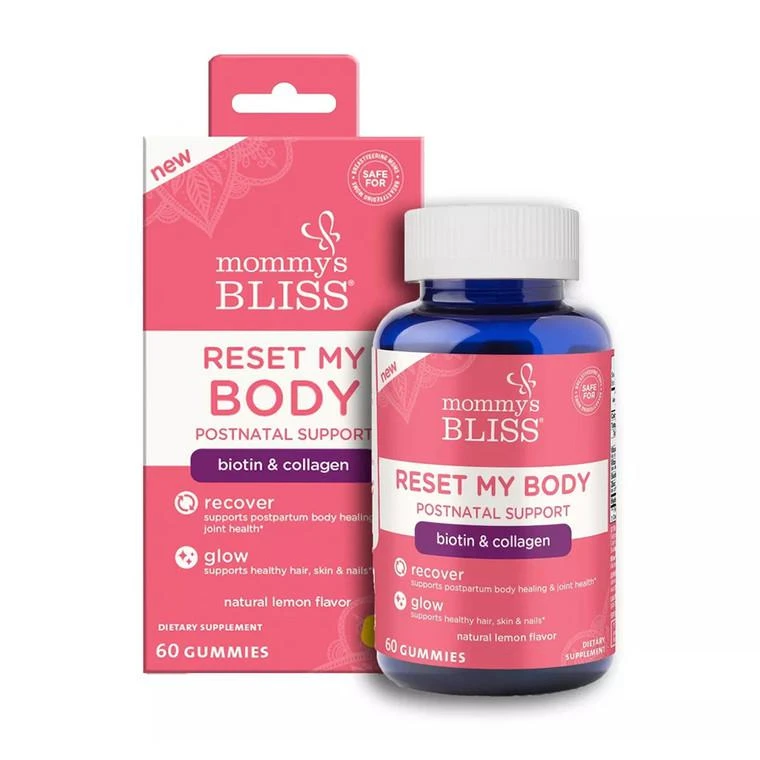 Mommy's Bliss Mommys Bliss Postnatal Support Reset My Body Biotin And Collagen Gummies, 60 Ct 1