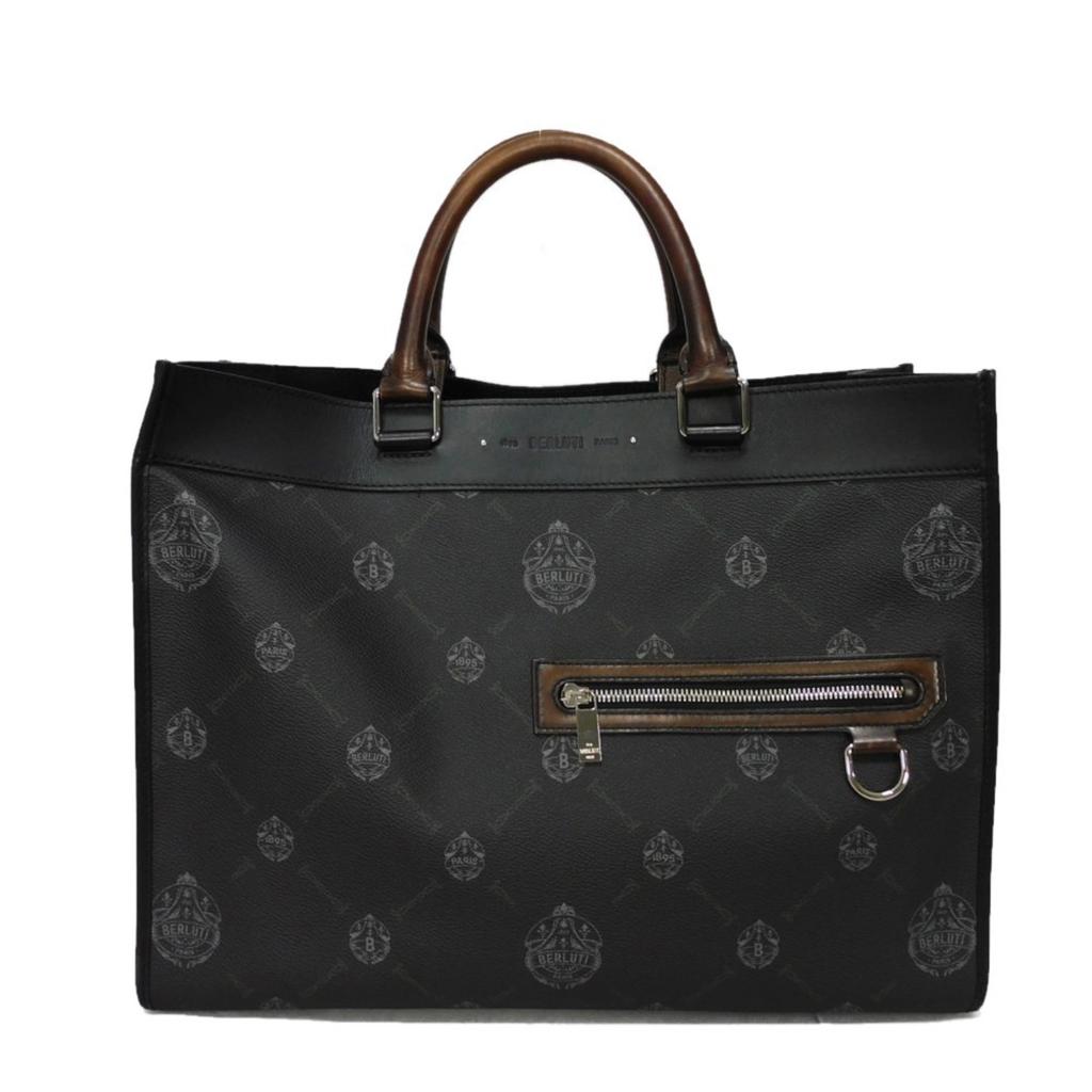Berluti Canvas Leather Shoulder Bag Tote Bag (Pre-Owned)