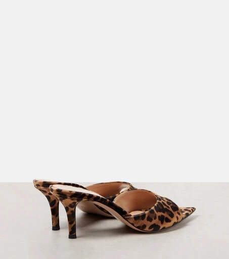 Gianvito Rossi 70 leopard-print velvet mules 2