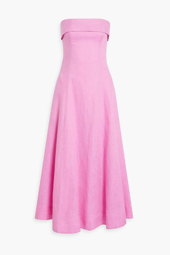 NICHOLAS Strapless linen maxi dress 1