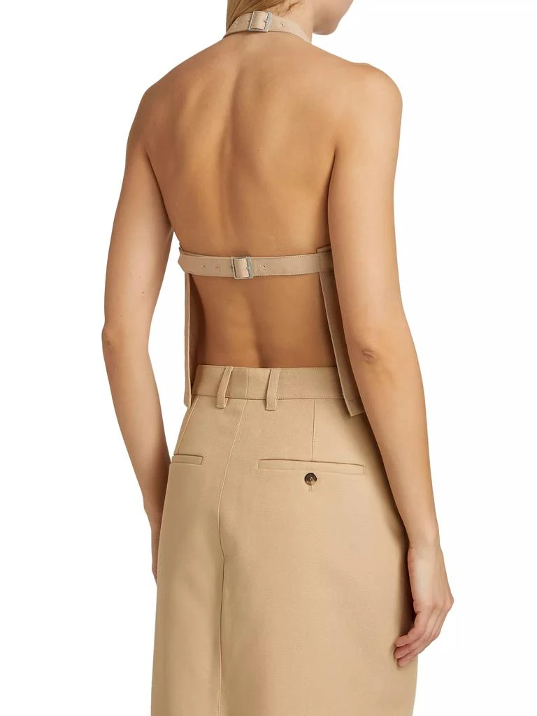 WARDROBE.NYC Drill Backless Halter Top 5