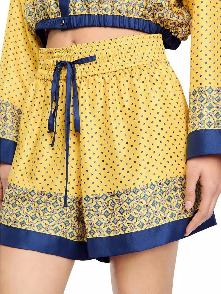 Sandro Flowing Patterned Shorts 6