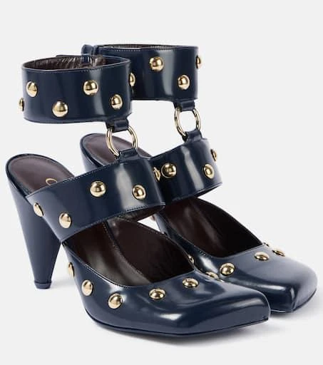 Chloé Jade studded leather pumps 1