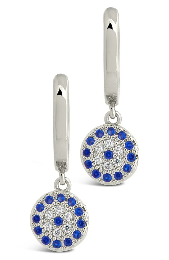 Sterling Forever Atlas CZ Drop Huggie Hoop Earrings 3
