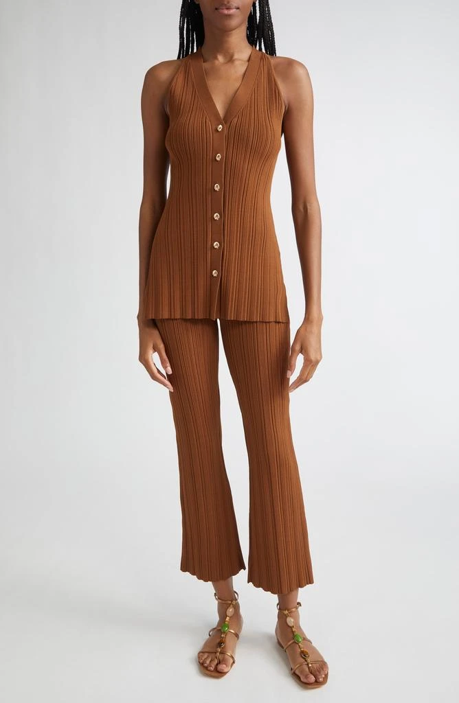 VERONICA BEARD Dax Variegate Rib Sweater Vest 2