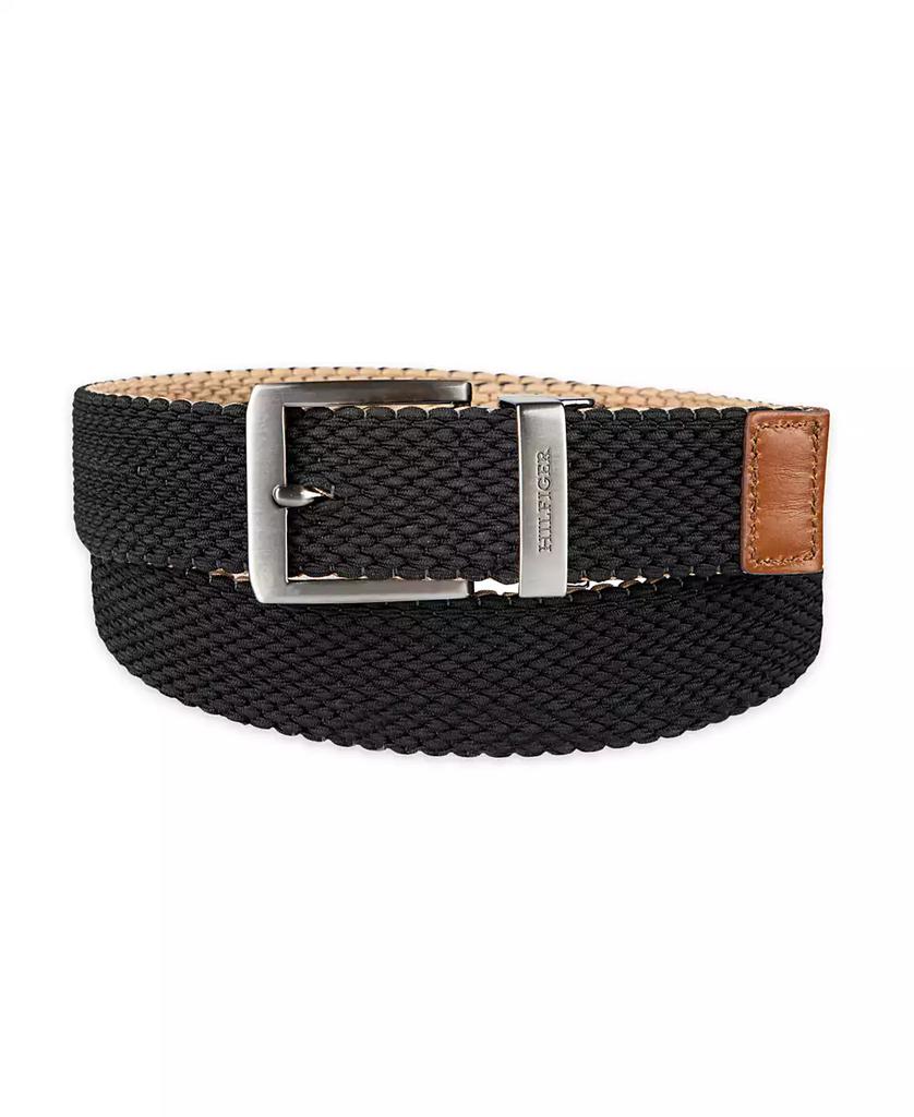 Tommy Hilfiger Men's Two-in-One Reversible Fully Adjustable Stretch Casual Cord Belt