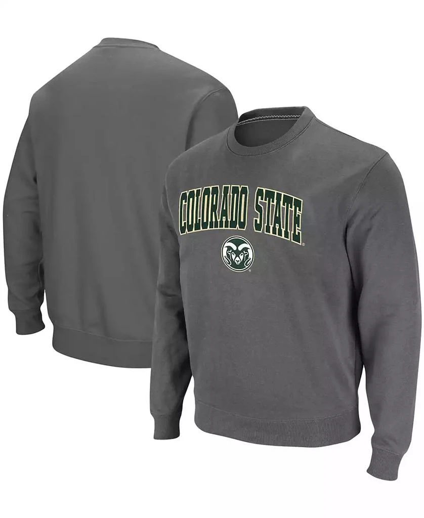 Colosseum Men's Colorado State Rams Arch & Logo Tackle Twill Pullover Sweatshirt 1