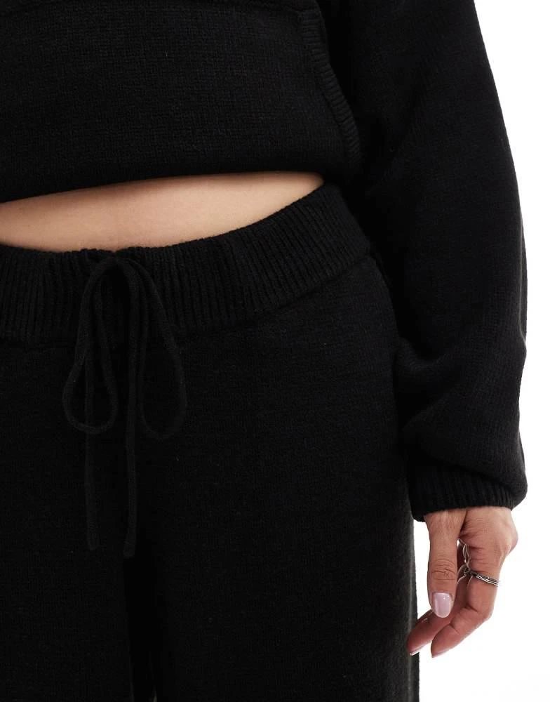 COLLUSION COLLUSION oversized knitted jogger co-ord in black 5
