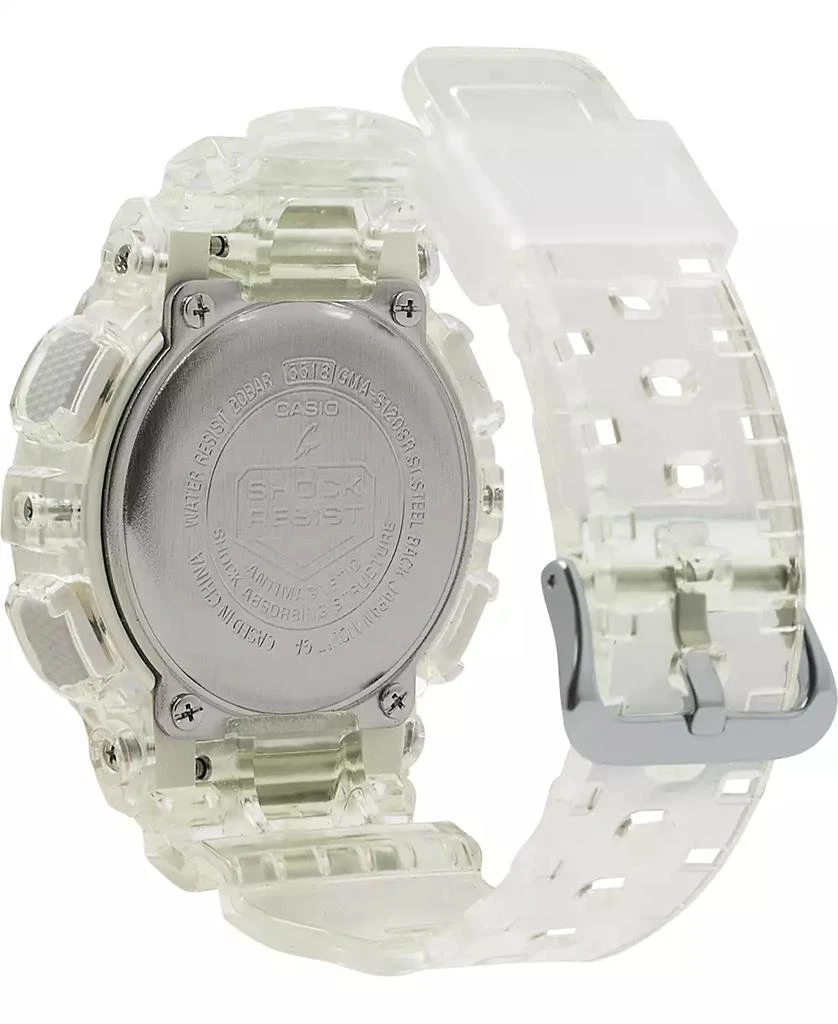 G-Shock Women's Analog-Digital Clear Resin Strap Watch 45.9mm GMAS120SR-7A 4