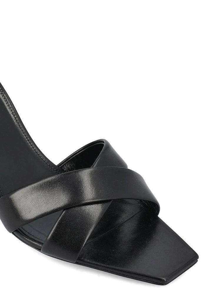 Yves Saint Laurent Saint Laurent Jill Crisscrossed Square Toe Mules 4