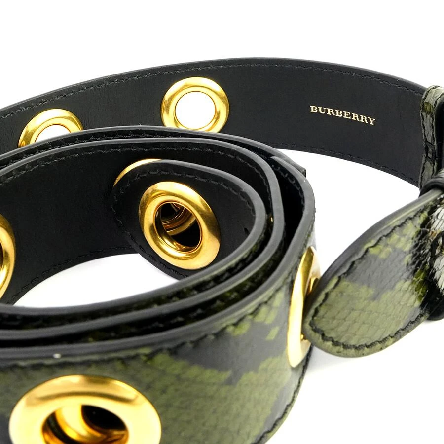 Burberry Ladies Antique Green Croco-embossed Leather Bag Strap 3