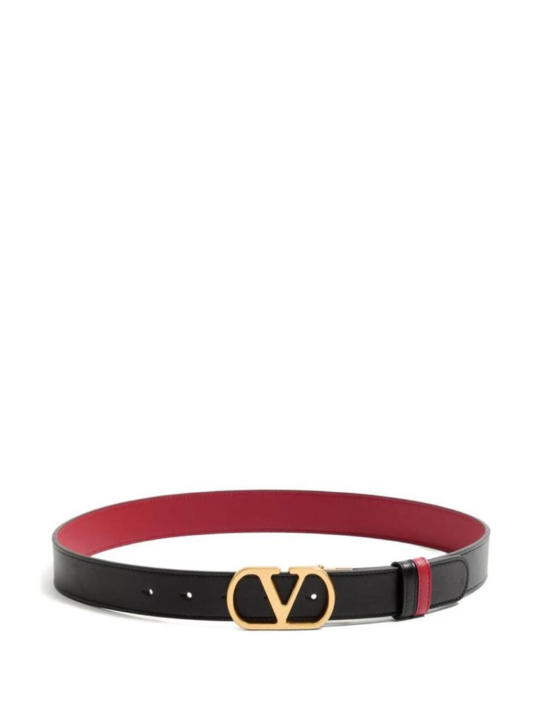 Valentino Garavani Vlogo Signature Leather Reversible Belt  display picture 2