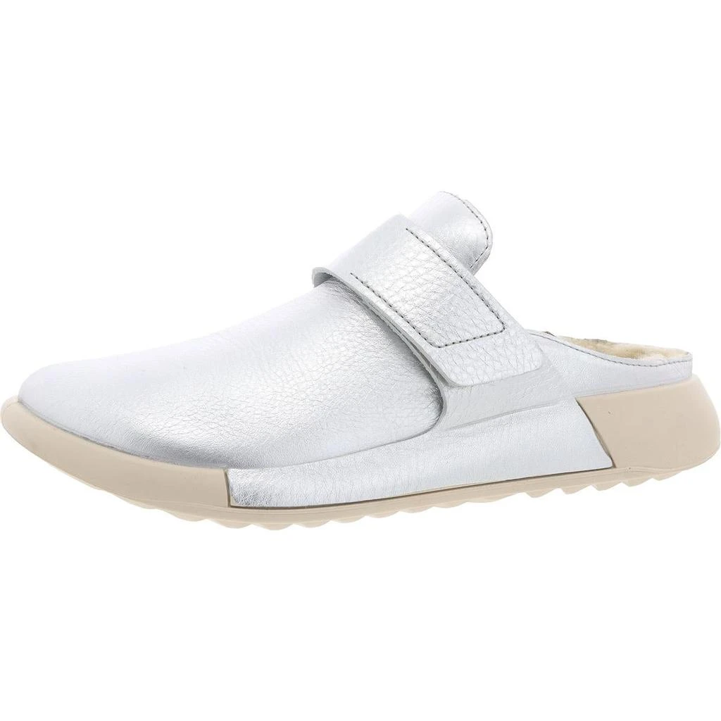 ECCO Womens Metallic Leather Mules 1