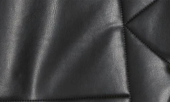 TRUTH Faux Leather Cap Sleeve Quilted Vest 4